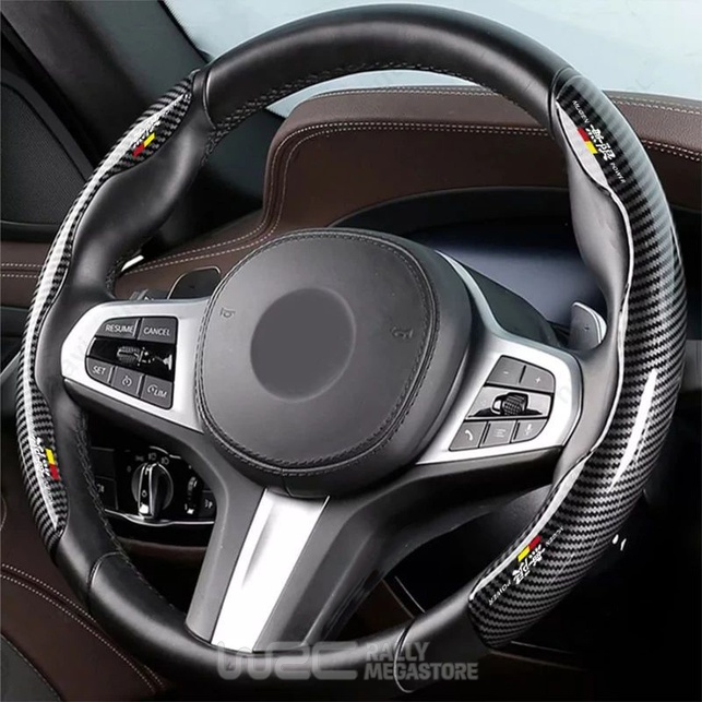 COUVRE VOLANT NOIR FIBRE DE CARBONE POUR HONDA MUGEN POWER